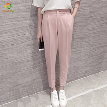 Hot Sale Harem Pants Spring Summer Women OL Pants Casual Harem Suit Pants Elastic Waist Pants Plus Size S-3XL Women Trousers 2024 - buy cheap