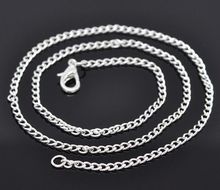 DoreenBeads Retail Silver color Lobster Clasp Link Chain Necklaces 2x3mm,18" sold per pack of 12 Pcs 2024 - buy cheap