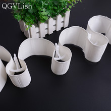 QGVLish Plastic White 7cm Curtain Hanging Hooks Tie Ring For Poles Curtain Accessories Fitted Pleated Sheer DIY Tape Hooks Decor 2024 - buy cheap