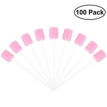 100pcs Disposable Oral Care Sponge Swab Tooth Cleaning Mouth Swabs (Pink) 2024 - buy cheap