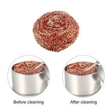 Cleaning Ball Desoldering Soldering Iron Mesh Filter Cleaning Nozzle Tip Copper Wire Cleaner Ball Metal Dross Box Clean Ball 2024 - купить недорого