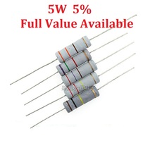 10PCS/LOT 5W 560R/620R/680R/750R/820R metal film resistor 560/620/680/750/820 ohm 5% 0.25W resistors  color ring resistance 2024 - buy cheap