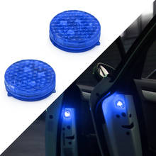 AOZBZ 2*Blue Car Door Warning Light Car LED Door Safety Warning Anti-collision Lights for Universal Cars 2024 - buy cheap