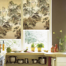 Китайский стиль HD пейзаж живопись бисер рулонные шторы для гостиной спальни DIY на заказ затемненные жалюзи 2024 - купить недорого