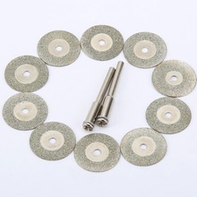 10pcs 20mm Diamond Cutting Discs Cut Off Blade Drill Bit for Rotary Tool Abrasive Disc with 2pcs 3mm Mandrel dremel accessories 2024 - buy cheap
