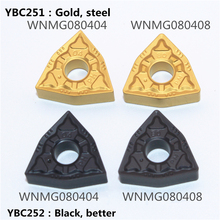 Ferramentas de rotação externa com inserções em metal dourado, 10 peças, suas mg080404 mg080408 m pm ybc251x ybc252x wng432, ferramenta de rotação externa 2024 - compre barato
