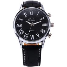 Moment # L04 2018 Fashion New Luxury Mens Faux Leather Analog Quartz Wrist Watch 2024 - buy cheap