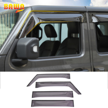 BAWA-parasol de ventana para Jeep Wrangler JL 2018, protector solar de lluvia de 2 puertas y 4 puertas, accesorios para Jeep Wrangler jl 2024 - compra barato