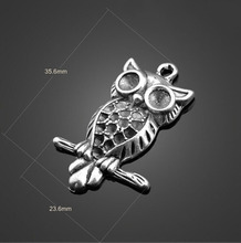 50pcs Antique Silver Alloy Owl Charms Pendant-Jewelry Findings Earring Necklace Bracelet Cell Phone Accessories 35.6mm X 23.6mm 2024 - buy cheap
