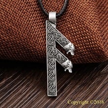 LANGHONG-amuleto vikingo nórdico para niños, 10 Uds., Elder, Futhark, runas, Yggdrasil, colgante, en forma de Talismán 2024 - compra barato