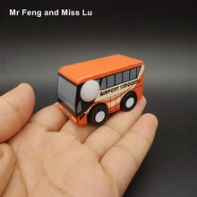 Child Wooden Vehicle Mini Car Airport Limousine Bus Model Educational Game 2024 - buy cheap