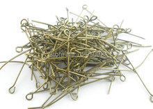 100Pcs Pinos de Olho Bronze Tone Liga Descobertas Jóias Encantos 50x0.7mm 2024 - compre barato