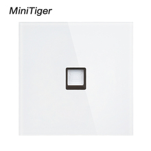 Minitiger-Marco de cristal de lujo para teléfono móvil, accesorios de cableado con enchufe de enchufe, RJ11, individual, blanco 2024 - compra barato
