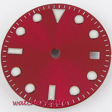 28,5 мм красные часы стерильное окно с датой набора подходит 2836 2813 Miyota 82 серии 2024 - купить недорого