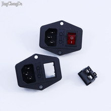 1Pcs HIGH QUALITY Red Light Power Rocker Switch Fused IEC 320 C14 Inlet Power Socket Fuse Switch Connector Plug 10A 250V B2C