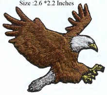 2.6" wide Flying eagle embroidery patch  bridal rhinestone appliques/sequin flower applique /bridal beaded trim 2024 - buy cheap