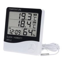 HOT Indoor Room LCD Electronic Digital Temperature Humidity Meter Thermometer Hygrometer Weather Station HTC-1/ HTC-2 2024 - buy cheap