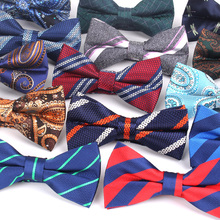 Fashion Striped Bow Tie For Men Women Classic Paisley Bowtie For Party Wedding Bowknot Adult Mens Bowties Cravats Adjustable Tie 2024 - buy cheap