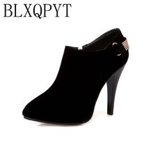 BLXQPYT 2017 New Super Big size 33-50 Women Short ankle boots Sexy high-heel pointed toes Spring Autumn Winter shoes  2-2 2024 - buy cheap