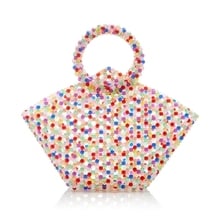 NEW Luxury Vintage Pearl Women Evening Handbags Retro Handmade Beads bag Chic Clutch Beaded Bag Rainbow color 2024 - buy cheap