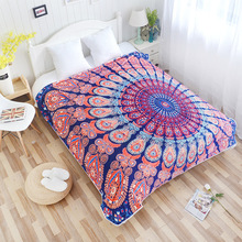 Cobertor de lã boêmio para camas boho mandala estilo lance cobertor inverno quente macio colcha plaid sofá cama cobre colcha manta 2024 - compre barato