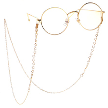 Cadena de cristal para gafas de Metal dorado, cadena para gafas de sol, soporte de cordón, correa para el cuello, accesorios para gafas de mujer 2024 - compra barato