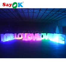 3.1x1.2m High Giant Inflatable Love Letters LOVE with LED Light for Valentine's Day Wedding Anniversary Party Decorations 2024 - buy cheap