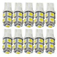 Safego lâmpadas led t10 w5w, 10x, 9smd, 5050, w5w, t10, branco, azul, para carro, lâmpadas claras, w5w lâmpada interior de led, 194 168 2024 - compre barato