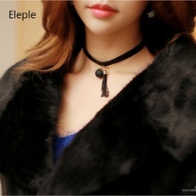 Eleple korean Style Unique Chain, tassels Ball Fashion choker, women Necklace simple choker Wholesale B2027 2024 - buy cheap