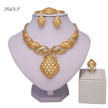 Fani nigerian wedding woman accessories jewelry set Brand italian Bridal jewelry set dubai gold color jewelry set Wholesale 2024 - buy cheap