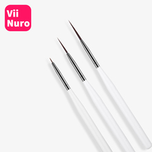 Кисти для маникюра ViiNuro, 3 шт./лот, градиентная акриловая кисть для рисования ногтей, УФ-гель, ручка для рисования цветов, инструмент для дизайна ногтей 2024 - купить недорого