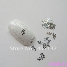 Approx. 1000pcs/bag Metal Silver Star Design Non-adhesive Metal Slices Nail Art Decoration MS-134-1 2024 - buy cheap