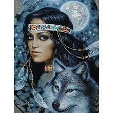 Beauty and wolf diamond Embroidery diy diamond painting mosaic diamant painting 3d cross stitch pictures H701 2024 - buy cheap