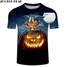 ZOOTOP-camisetas impresas para hombre, Camiseta de manga corta con estampado de Jack O 'linterna, gran oferta, Halloween 2024 - compra barato