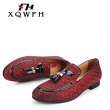 XQWFH/люксовый бренд; модная повседневная мужская обувь из кожи аллигатора; Мужская обувь из натуральной кожи; размеры 5,5-13,5; Мужская обувь без шнуровки для вождения 2024 - купить недорого