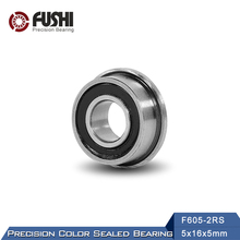 F605-2RS Bearing 5x16x5mm ( 10 PCS ) ABEC-1 Miniature Flanged F605RS Ball Bearings F605 RS 2024 - buy cheap
