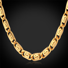 Collar de cadena para hombre, joya moderna de Color dorado, Vintage, 6MM, 55CM, 22 pulgadas, N750 2024 - compra barato