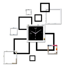 2019 novedad Reloj de pared real relojes diy decoración del hogar breve espejo acrílico las pegatinas sala de estar envío gratis 2024 - compra barato