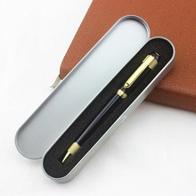High quality Metal gift box Black gold clip colors Business office Writing Medium Nib Ballpoint Pen New 2024 - buy cheap