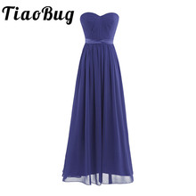 Tiaobug-vestido longo de festa feminino, elegante, sexy, para o verão, dama de honra, em chiffon, fashion, vestido de casamento, festa de noite, para mulheres 2024 - compre barato