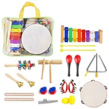 Conjunto de instrumentos musicales para niños pequeños, 22 Uds. De instrumentos de percusión, conjunto de juguetes musicales para niños pequeños, conjunto de banda rítmica, regalo de cumpleaños para chico 2024 - compra barato