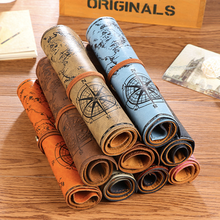 Vintage Pirate Roll Imitation Leather Pencil Case Treasure Map Pen Pencil Bag Gift Creative Stationery Office School Supplies 2024 - buy cheap