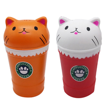 Squishy Cup Cat Milk Antistress Squishe Novelty Gag Toys Anti-stress Stress Relief Toy For Adults Fun Popular Squeeze Surprise 2024 - buy cheap