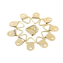 Anillos dorados para decoración, marcos de fotos universales, colgador resistente, tornillos triangulares colgantes, anillo D de 9x20cm, 10 Uds. 2024 - compra barato