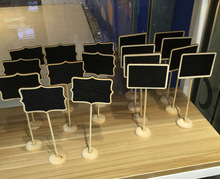 Decoração de mesa para casamento com suporte, mini quadro negro de madeira 500 tamanhos 2024 - compre barato