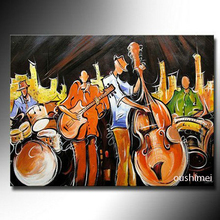Lienzo abstracto grande hecho a mano, pinturas de guitarra, arte de pared, decoración del hogar, regalo único de alta calidad, imagen musical sobre lienzo 2024 - compra barato