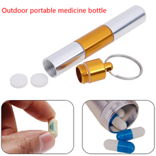 Hot Selling Aluminum Pill Case Outdoor Keychain Pocket Pill Holder Container Medicine Box 2024 - buy cheap