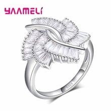 Female Simple Cool Wave Ring 925 Sterling Silver Jewelry Fashion Wedding Rings For Women Girlfriend Gifts Prom 2024 - buy cheap