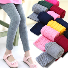 Children Knitting Pants Leggings Skinny Elastic Girl leggings Getry Trousers Spring Autumn Candy Color Leggins Leginsy Baby Kids 2024 - купить недорого