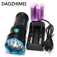 8000 lumens Super Bright LED flashlamp 12 x XM-L T6 XML T6 12T6 LED Flashlight Hunting Torch + 4 *18650 battery + Charger 2024 - buy cheap